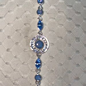 Blue and silver bracelet